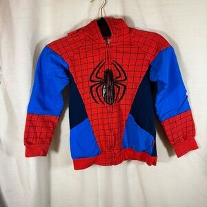 Disney Marvel Comic Spider-Man Spidey Childs Unisex Hoodie Jacket Size 7/8